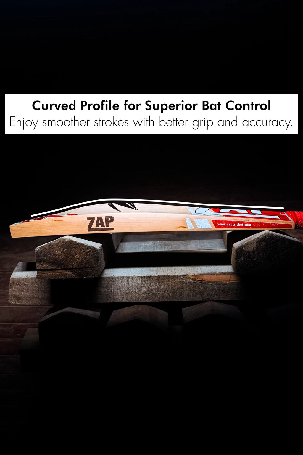 ZAP Classic Sixer English Willow Bat-2